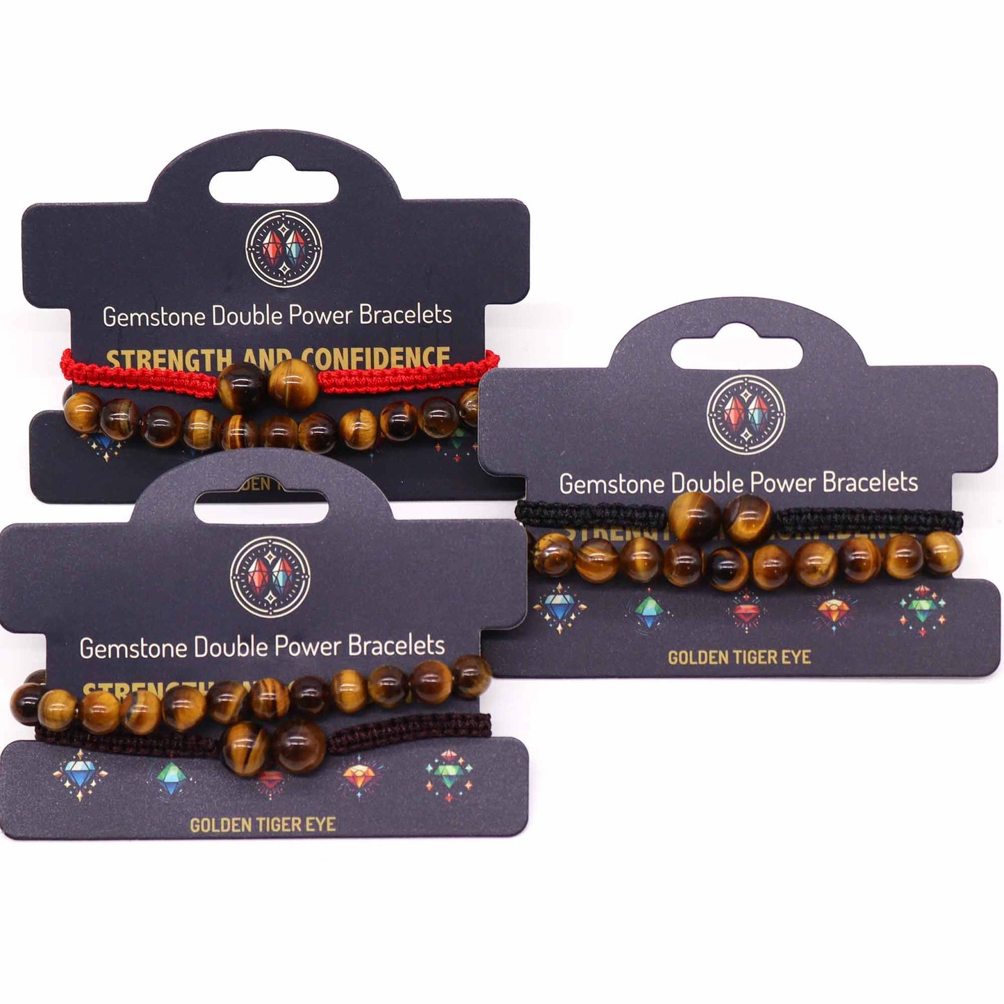 Double Power Gemstone Bracelets - Tiger's Eye