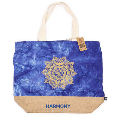 Sac entièrement naturel - Bleu - Mandala - Harmonie
