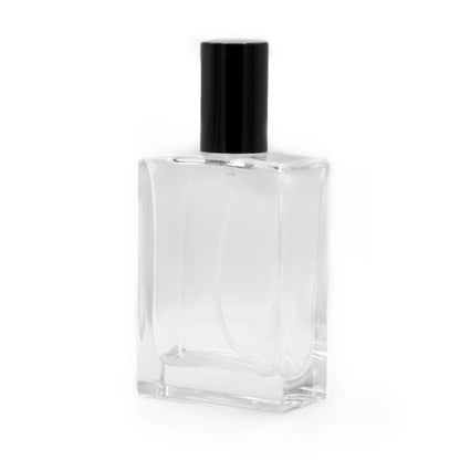 50ml thick square bottle, black spray and cap