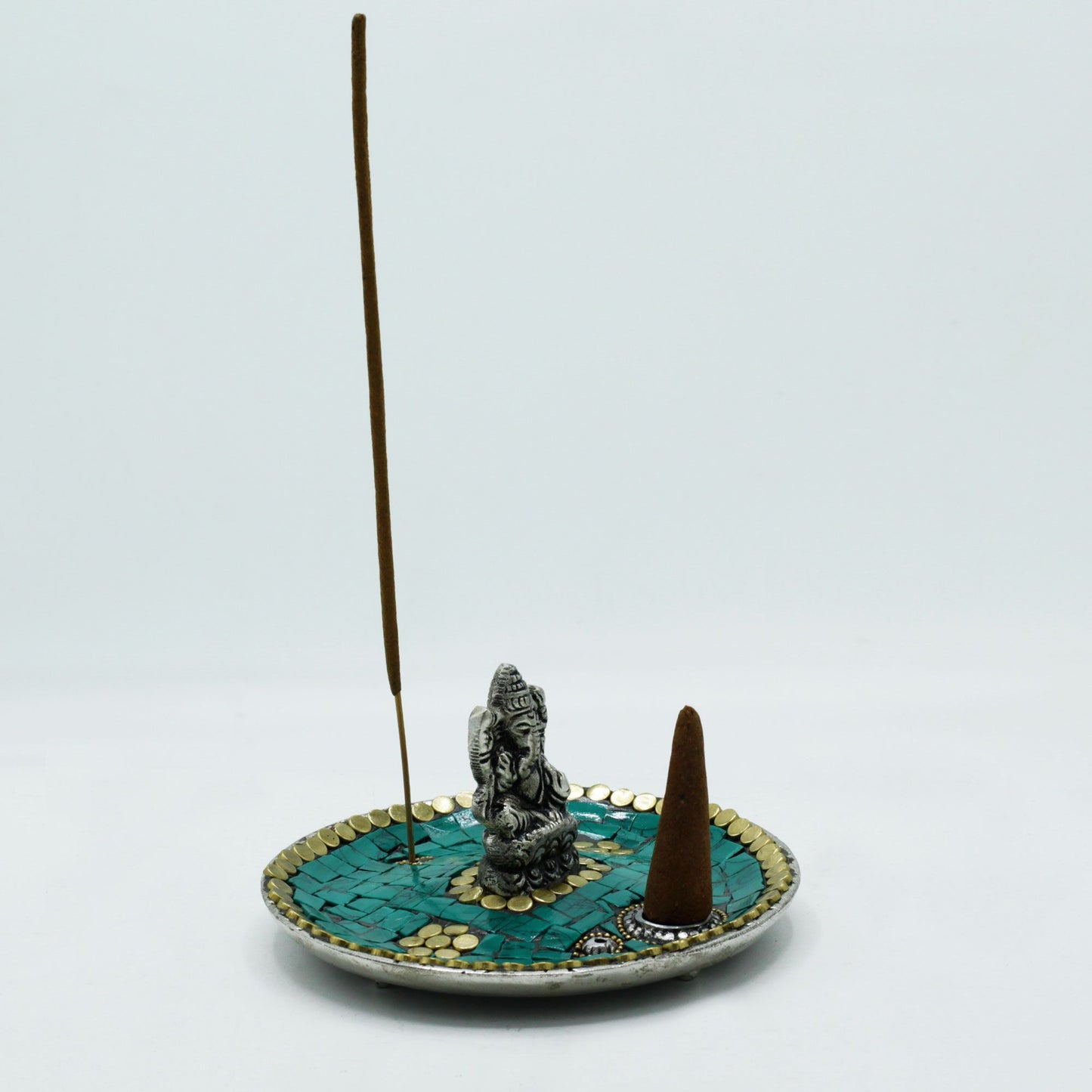 Ganesh Plaque Tibetan Decoration Cone and Rod Holder