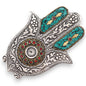 Small Green Hamsa Incense Holder 13x5.5cm