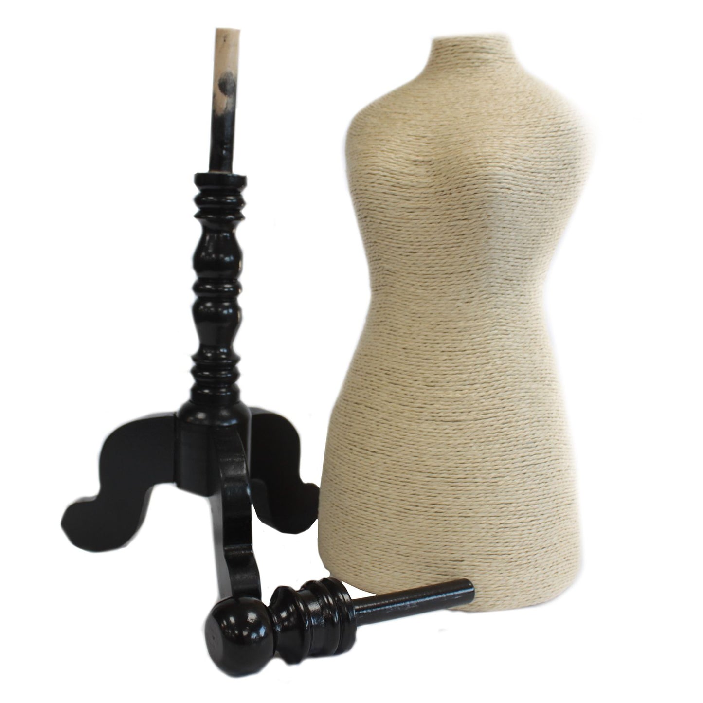 Natural Jewelry Display - Wooden Mannequin - Cream