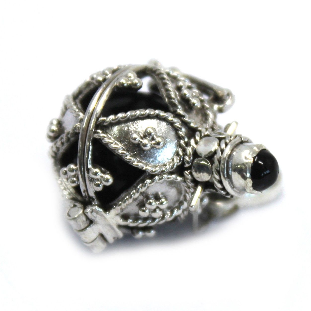 Silver Angel Bell - Dark - 16mm
