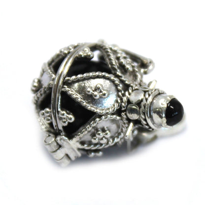 Silver Angel Bell - Dark - 16mm