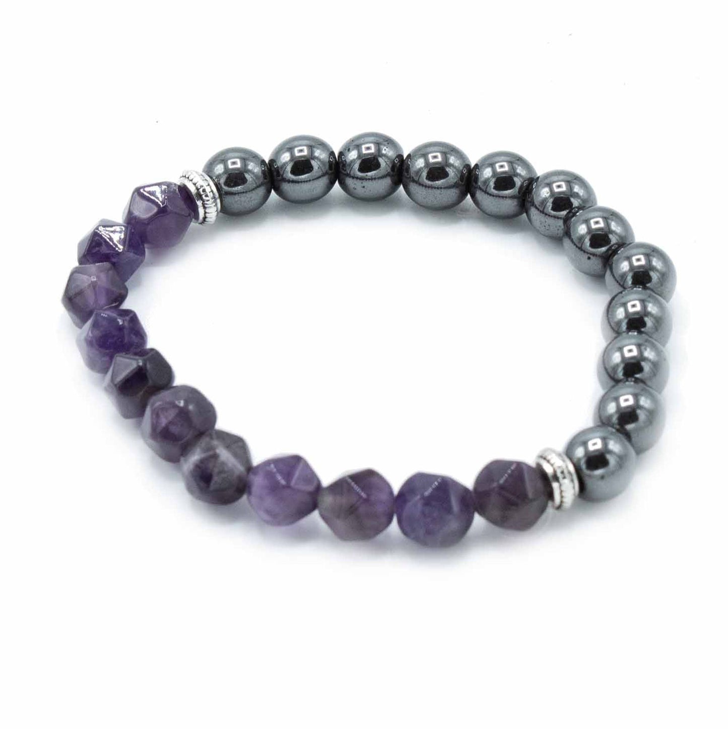 Pulsera de Piedra Preciosa Tallada - Amatista Magnética