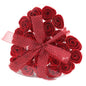 Set of 24 Soap Flowers - Red Roses