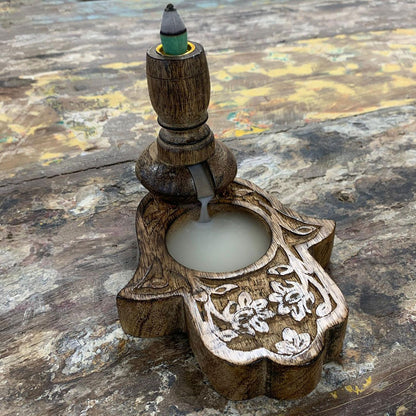 Sm Reverse Burner Mango Wood - Hamsa
