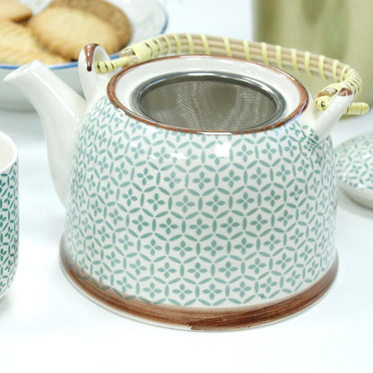 Teapot set - Green mosaic