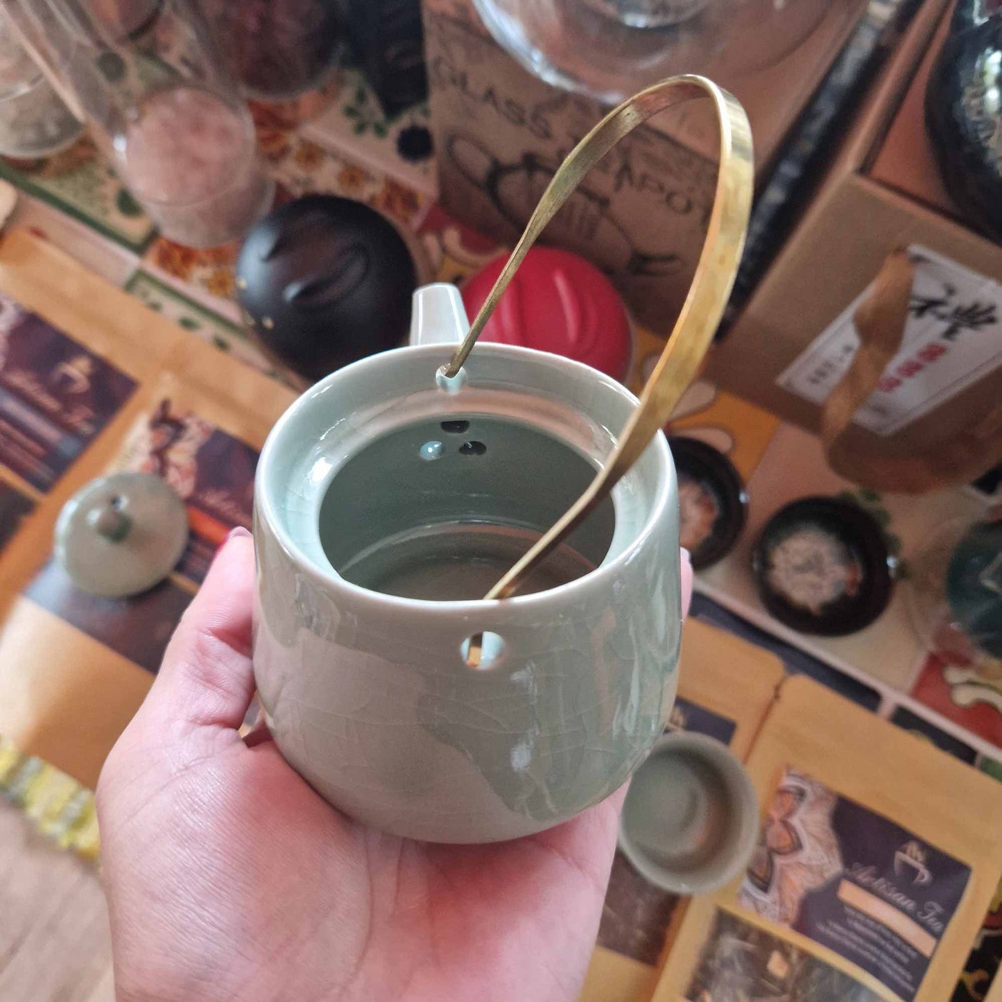 Tea Set - Green - Teapot &amp; Two Cups