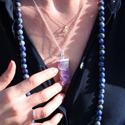 Colgante Plano Piedra Preciosa - Ágata Negra