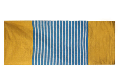 Indian Cotton Rug - 70x170cm - Yellow/Blue