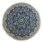 Small round cotton mandala (130 cm) - turquoise and blue