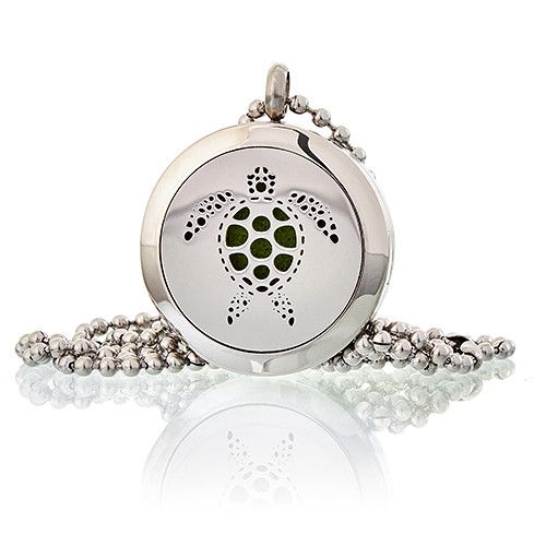 Aromatherapy diffuser necklace 25mm - Turtle