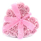Set of 24 soap flowers - pink roses