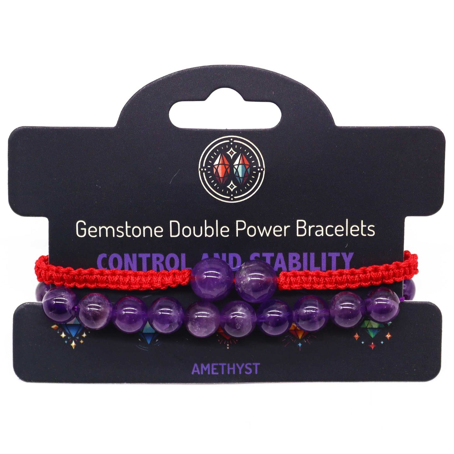 Double Power Gemstone Bracelets - Amethyst