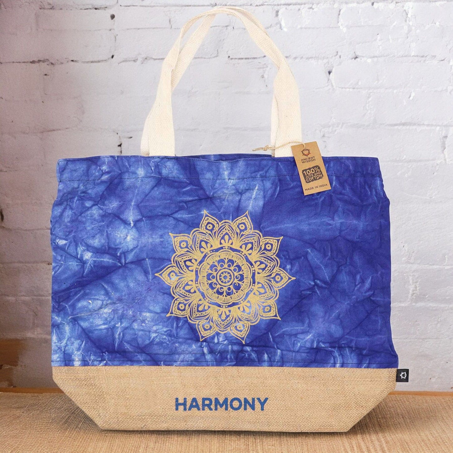 Sac entièrement naturel - Bleu - Mandala - Harmonie