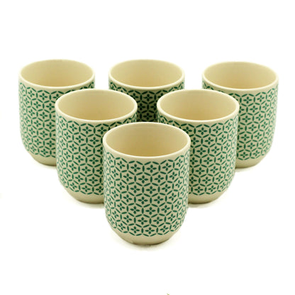 Teacups - Green Mosaic