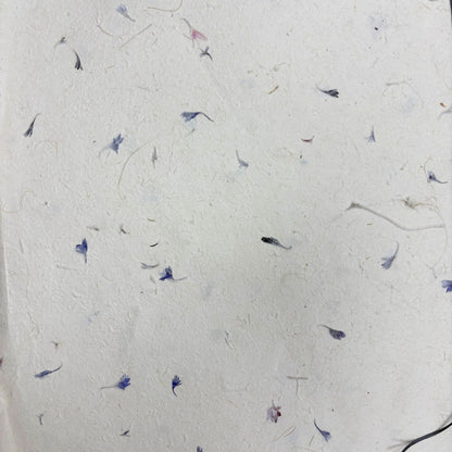 Papier cadeau artisanal Lokta - Bleuet