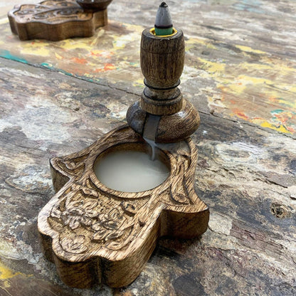 Sm Reverse Burner Mango Wood - Hamsa