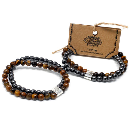 Magnetic Gemstone Bracelet - Tiger's Eye