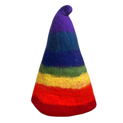 Felt Sauna Wizard Hat - Rainbow