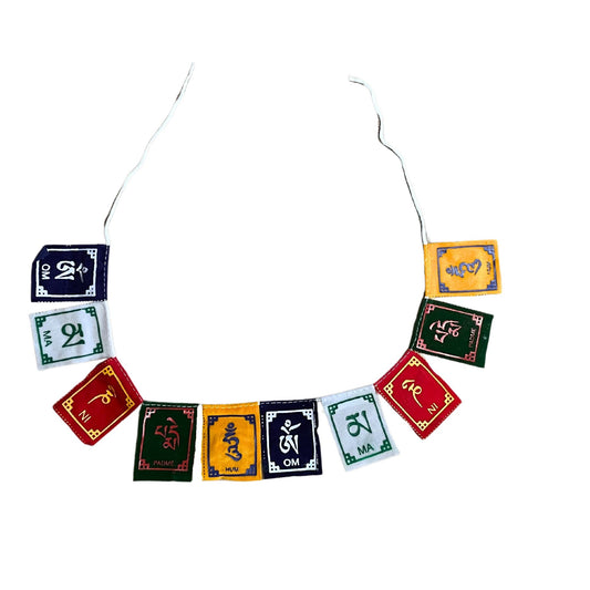 Tibetan OM Mantra Velvet Banners - Large (10 banners)