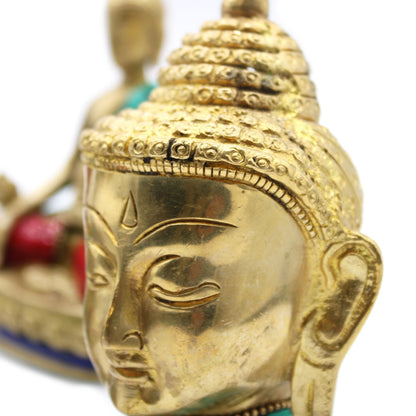 Figura de Buda de Latón - Cabeza Gr- 11.5 cm