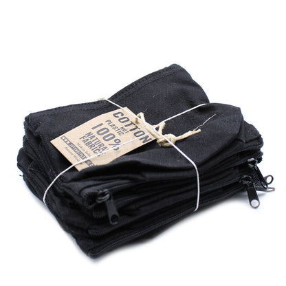 Neceser de algodón negro 10 oz - Mini bolso