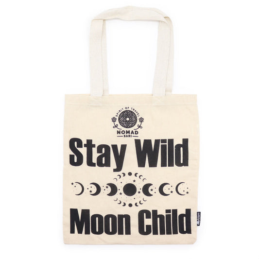 Sac basique iconique - Restez sauvage, gardez votre âme d'enfant - (40 x 36 cm) - Naturel 113 g