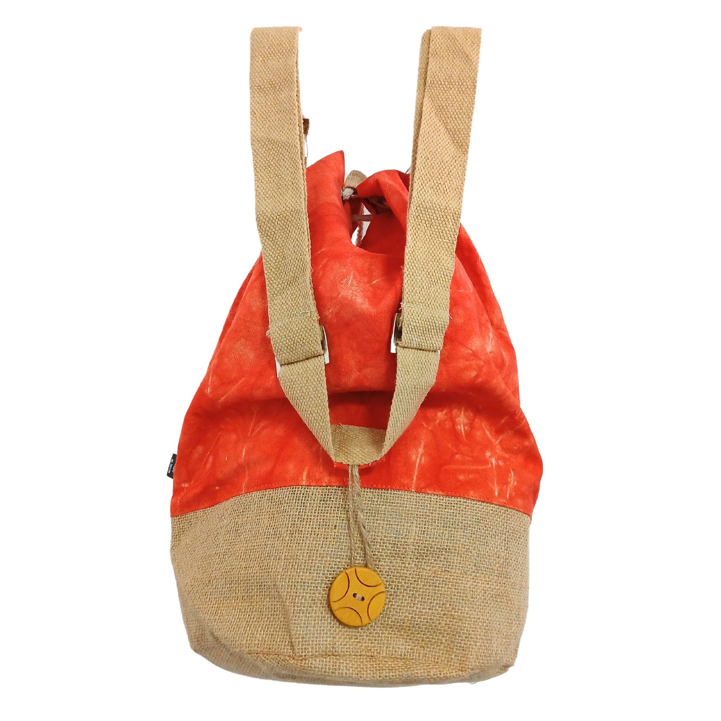100% Natural Backpack - Orange Wash Effect - Namaste Hand