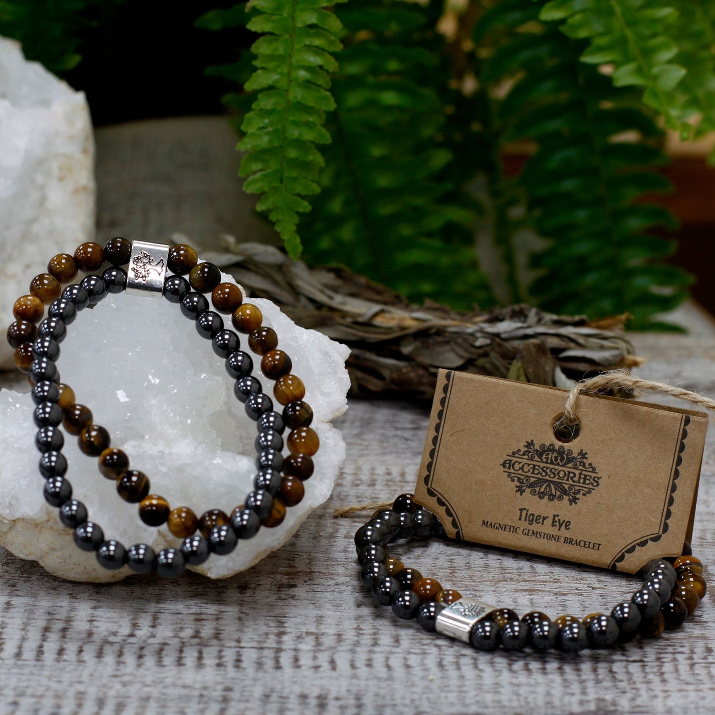 Magnetic Gemstone Bracelet - Tiger's Eye