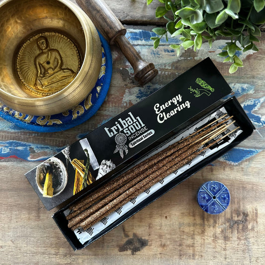Tribal Soul Spiritual Incense Sticks and Ceramic Holder - Energy Cleansing