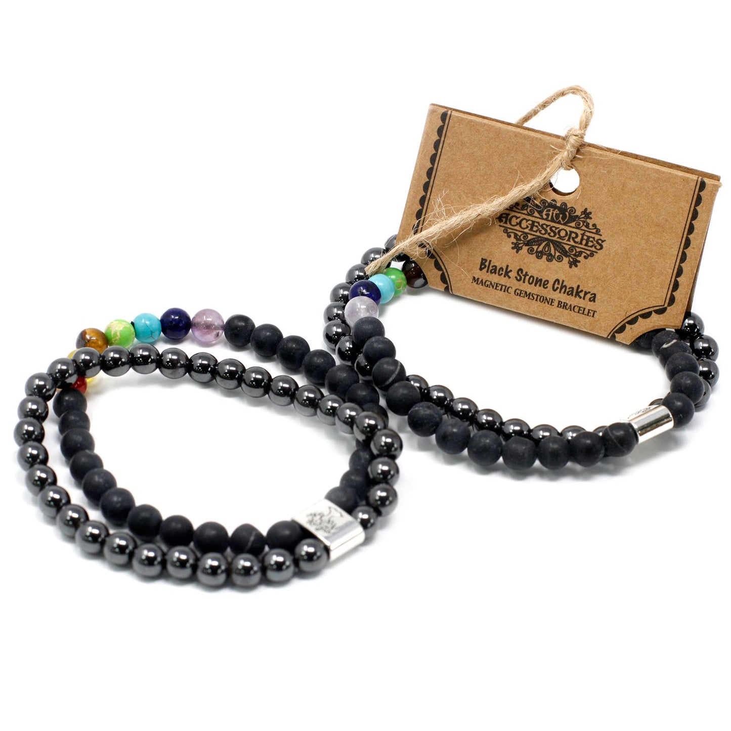 Magnetic Gemstone Bracelet - Chakra Black Stone
