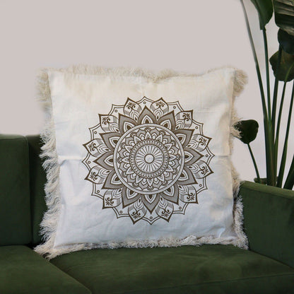 Coussin Mandala Lotus - 60 x 60 cm - Bronze
