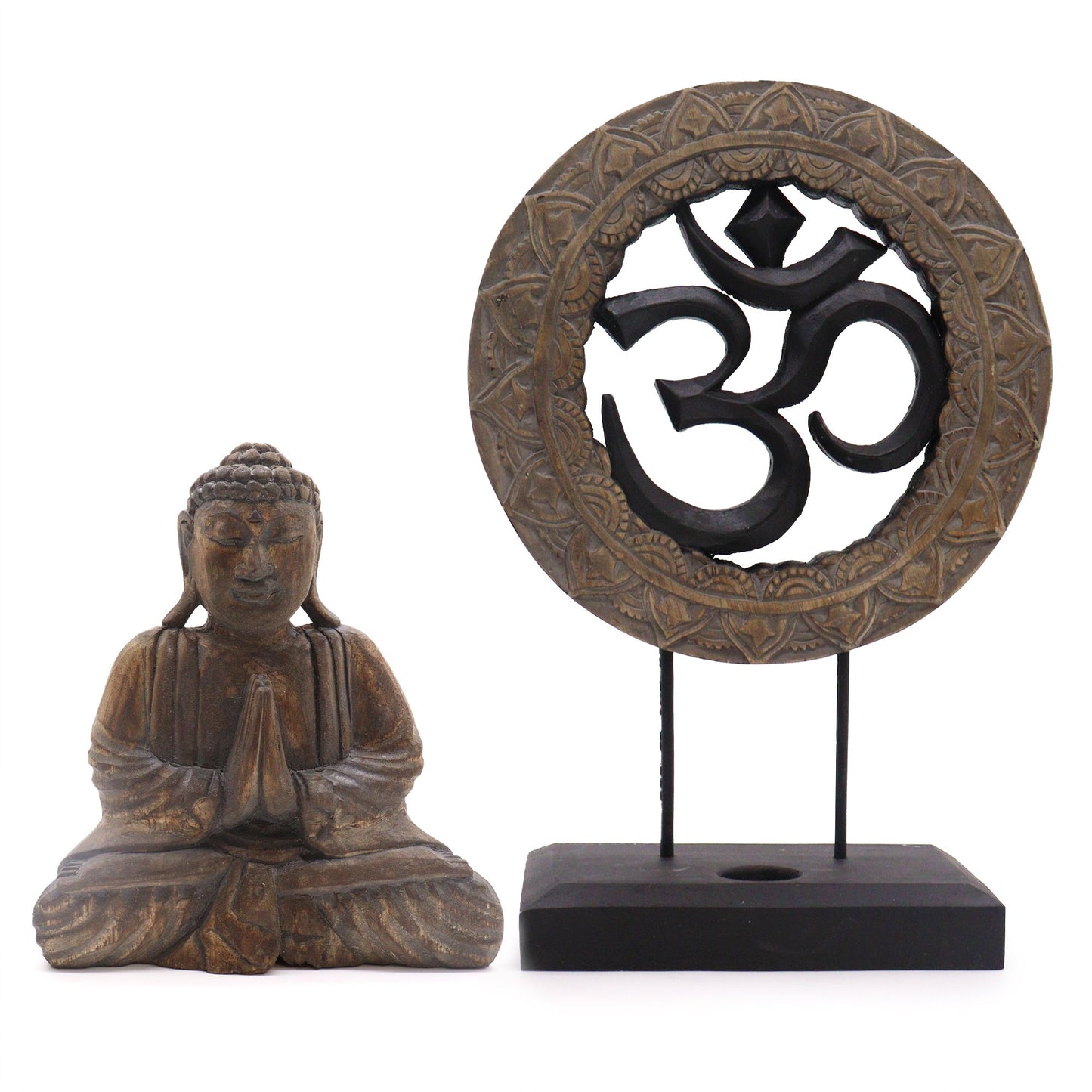 Buddha Feng Shui Set - Om - Gray and Black