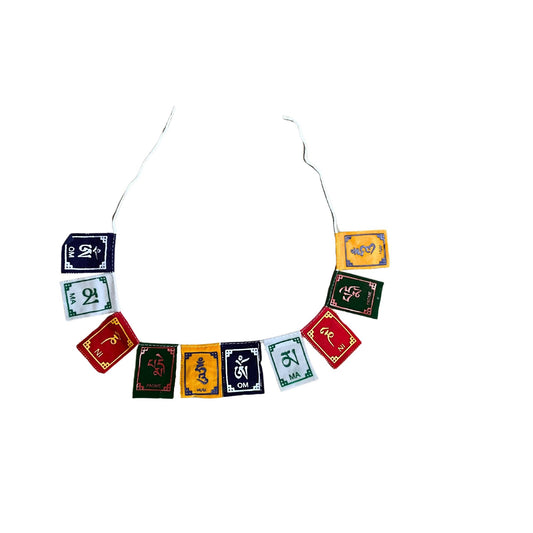 Tibetan OM Mantra Velvet Banners - Medium (10 banners)