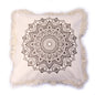 Coussin Mandala Lotus - 60 x 60 cm - Bronze