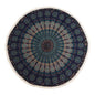 Pequeño Mandala Roundie de algodón (130 cm) - Azules de pavo real