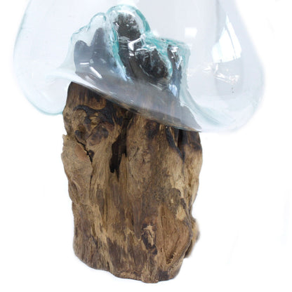 Vidrio Fundido Sobre Madera - Tazón grande