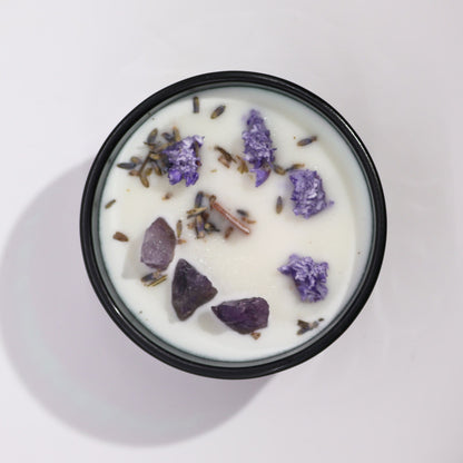 Hop Hare Crystal Magic Flower Candle - Moon