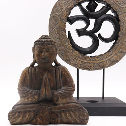 Buddha Feng Shui Set - Om - Gray and Black