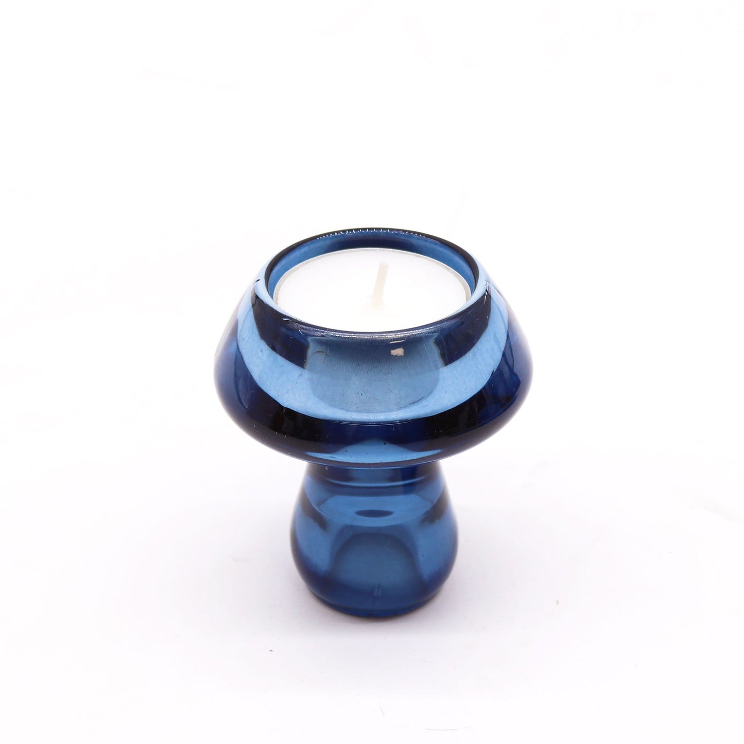 Reversible Mushroom Dinner/Tea Light Candle Holder - Royal Blue