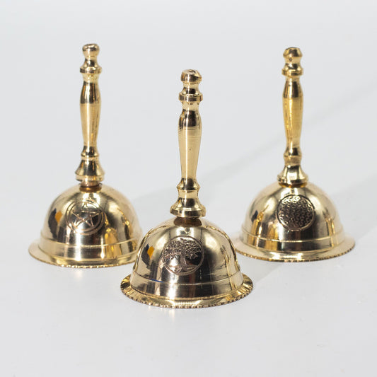 Small brass altar bell - Tree of Life. (Price per unit)