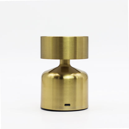 Lámpara táctil - Champiñón plano bronce - USB (C) - Recargable (400 vatios)