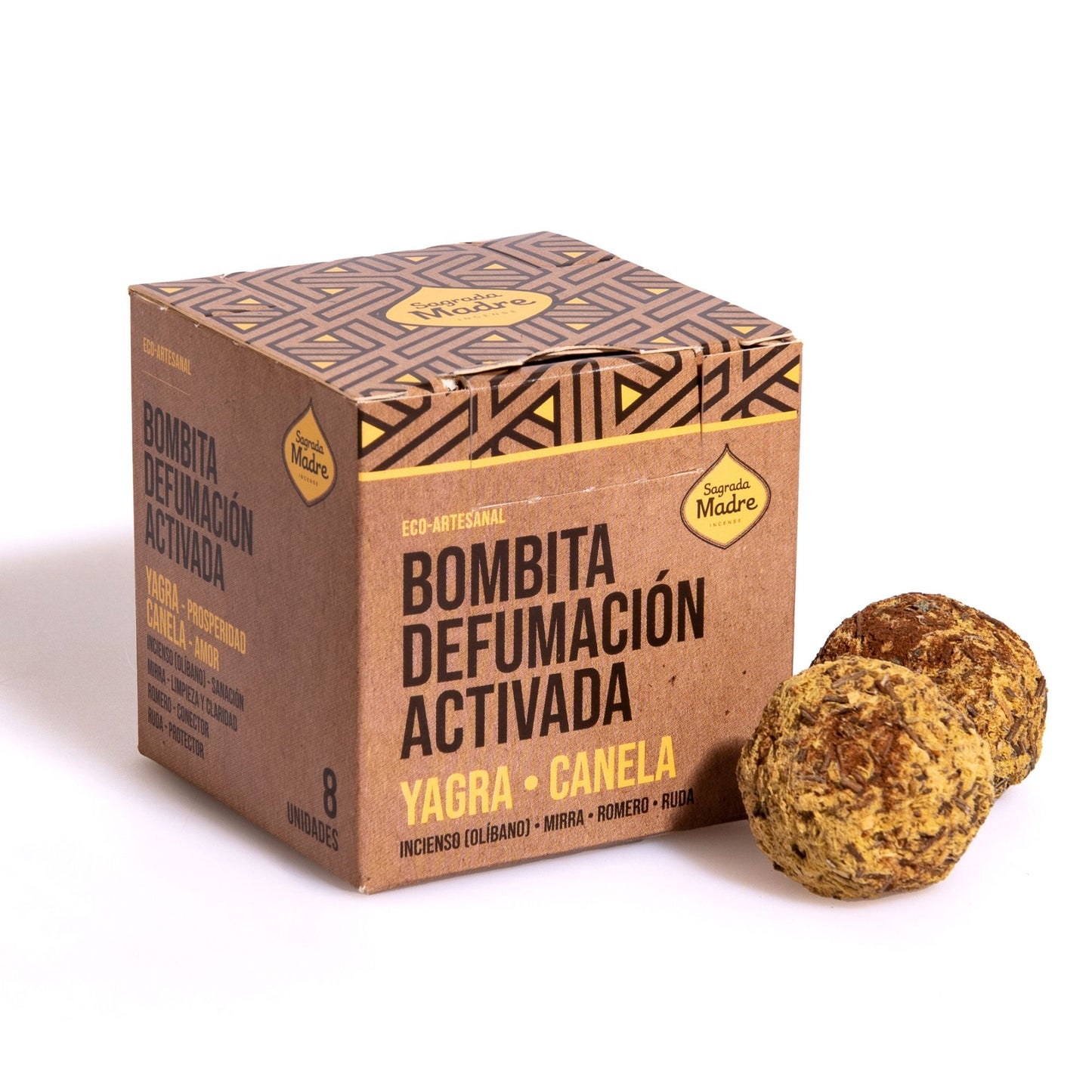 Box of 8 Yagra-Cinnamon Incense Bombs