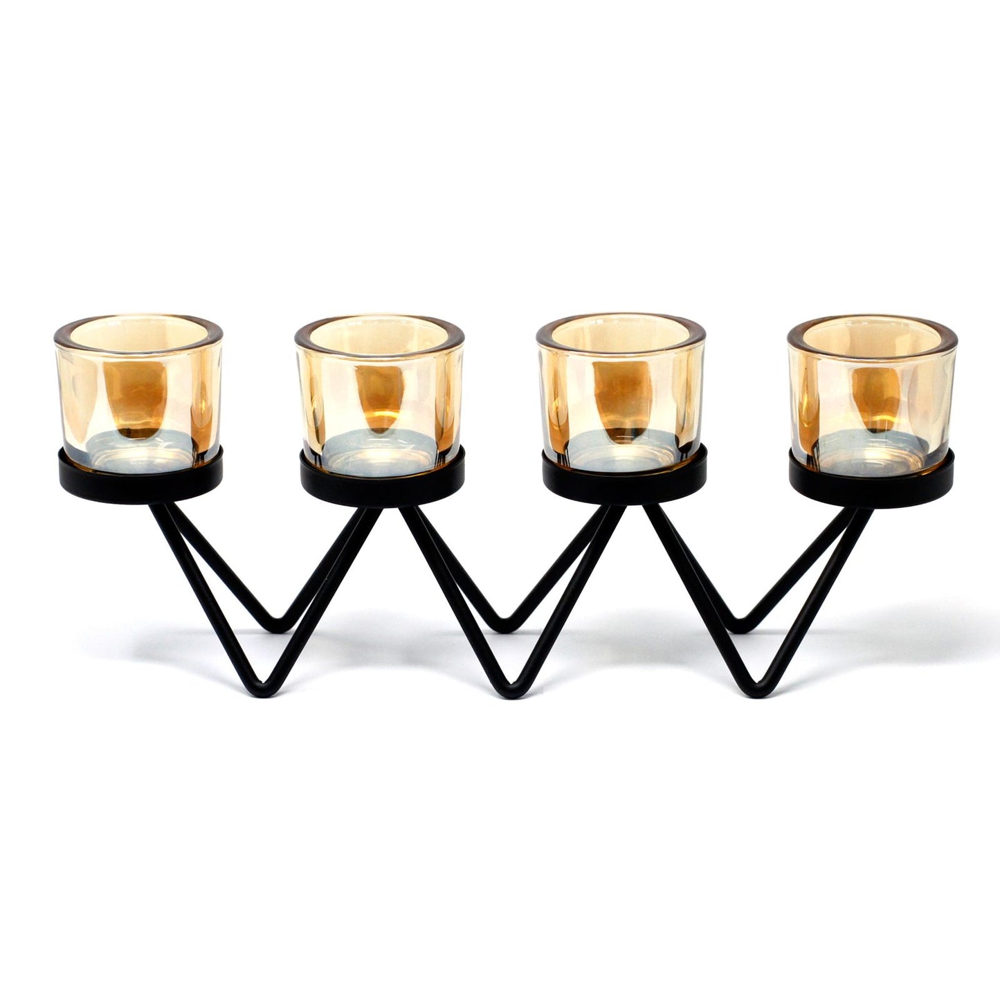 Iron Candlestick - Zigzag - 4 Cups