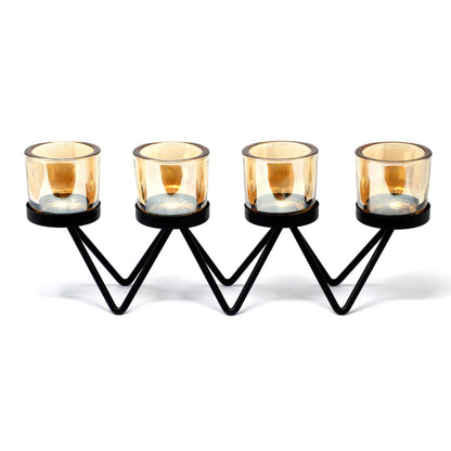 Iron Candlestick - Zigzag - 4 Cups
