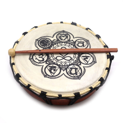 Chakra Shamanic Drum with Mallet - 25cm