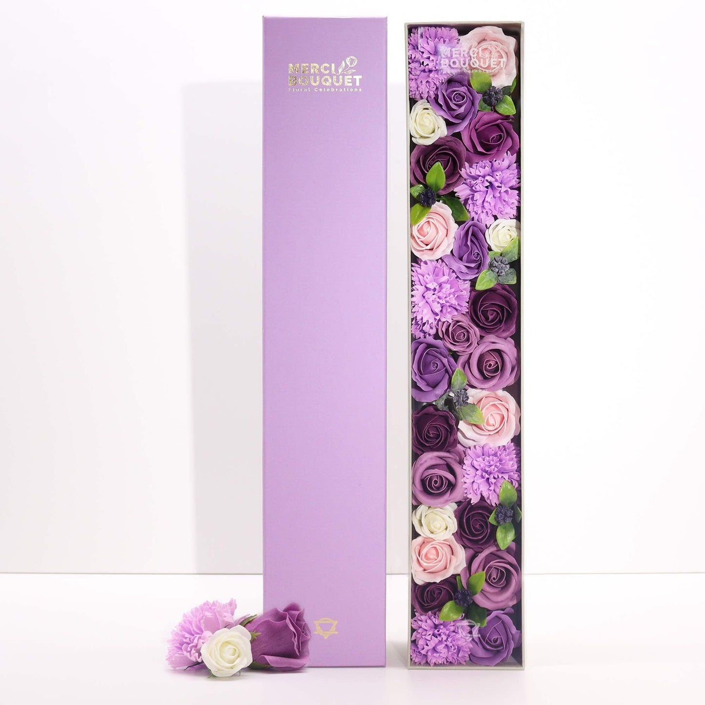 Extra Largo flores - Rosa Lavanda y Clavel