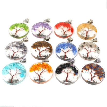 Colgante de Orgonita - Round Amethyst Tree